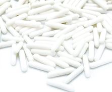 Picture of WHITE RODS EDIBLE SPRINKLES X 50G